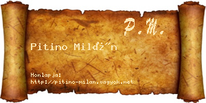 Pitino Milán névjegykártya